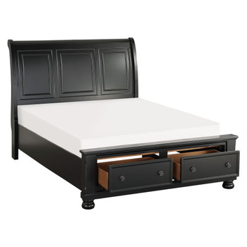 Laurelin - Sleigh Platform Bed With Footboard Storage