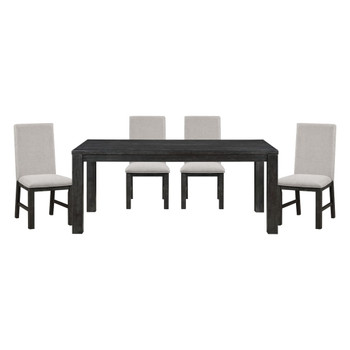 Orem - 5 Piece Set (Table & 4 Side Chairs) - Black / Gray