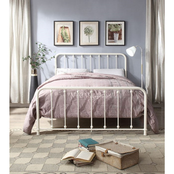 Larkspur - Twin Metal Bed - White
