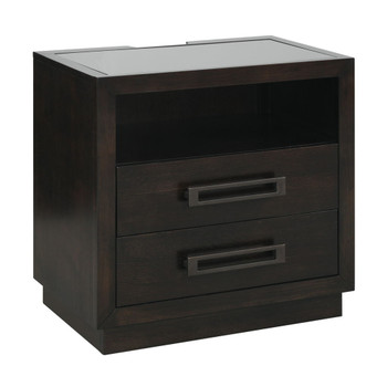 Larchmont - Nightstand, LED Lighting - Dark Brown