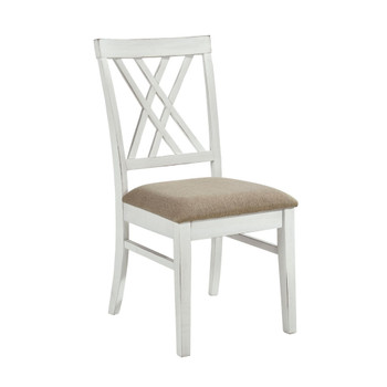 Brunson - Side Chair (Set of 2) - Khaki / White