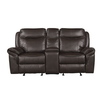 Aram - Double Glider Reclining Loveseat With Center Console, Receptacles And USB Ports
