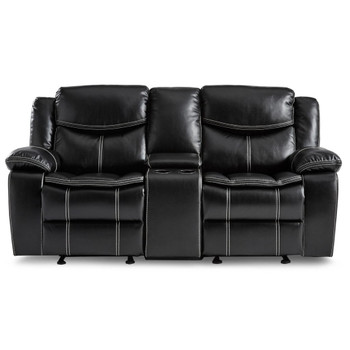 Bastrop - Double Glider Reclining Loveseat With Center Console