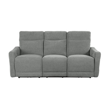 Edition - Power Double Lay Flat Reclining Sofa With Power Headrests And USB Ports - Dove Gray