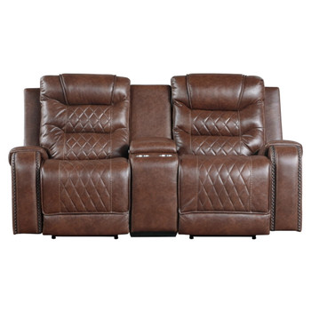Putnam - Power Double Reclining Loveseat With Center Console, Receptacles And USB Ports