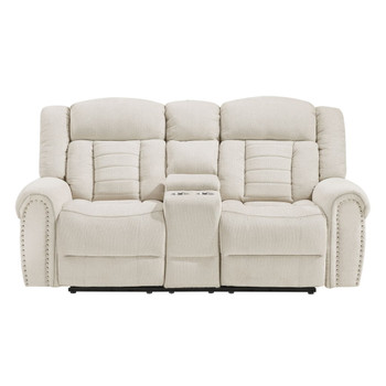 Nutmeg - Double Reclining Loveseat With Center Console
