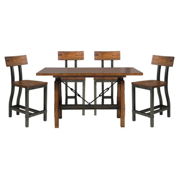 Holverson - 5 Piece Dining Room Set (Table & 4 Side Chairs) - Brown / Gray