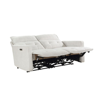 Salida - Power Double Reclining Loveseat With Power Headrests - White