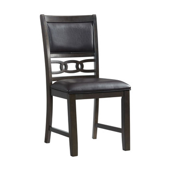 Amherst - Standard Height Faux Leather Side Chair (Set of 2) - Walnut