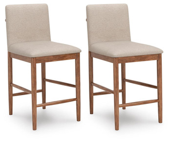 Isanti - Upholstered Barstool (Set of 2) - Light Brown