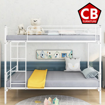 TIMMY White 79" x 42" Twin Platform Bunkbed