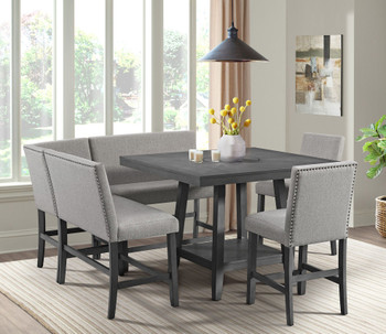 DELVIN 6 Piece Dining Set with 2 Side Chairs