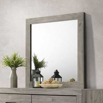 Mari - Mirror - Light Gray Finish