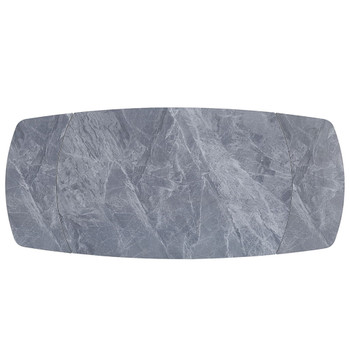 Hester - Ceramic Top Dining Table - Gray & Black