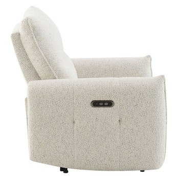 Lalisa - Power Motion Recliner With USB Port - Cream Chenille