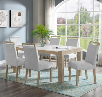 BAYSIDE Greige 19" Wide Dining Chair