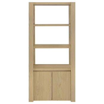 Laurelton - 3-Shelf Media Tower Tall Pier Cabinet - Light Oak