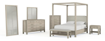 Solano - 85" Queen Canopy Bed - Weathered Mango