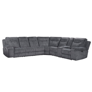 Teddy - 3 Piece Power Sectional - Gray