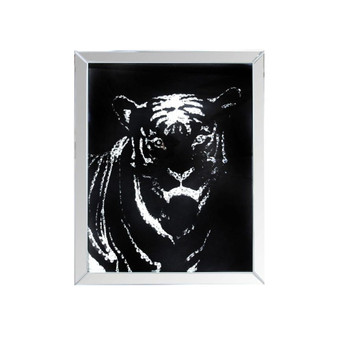 Talisha - Wall Art - Mirrored & Faux Crystal Tiger