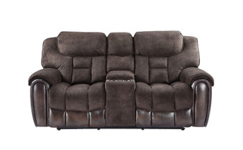 Apollo - Dual Power Console Loveseat - Black