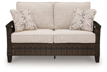 Monterey Point - Loveseat With Cushion - Dark Brown