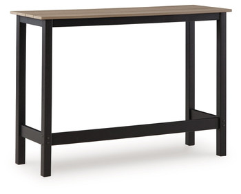 Shoreline Beach - Outdoor Counter Table And 2 Barstools (Set of 3) - Black / Beige
