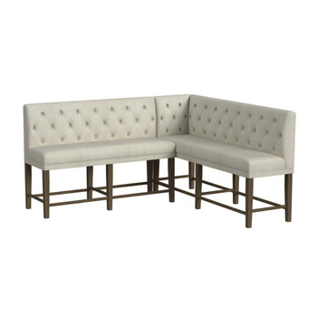 Peyton - Sectional Sofa Counter Set - Pearl Silver