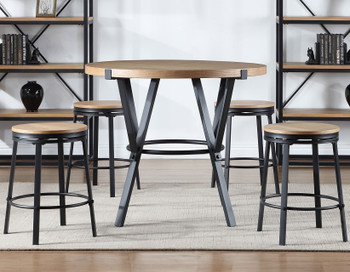 MERZI Black & Brown 3 Piece Dining Set