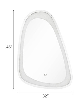 Noralie - 46" Accent Mirror With LED - Mirrored & Faux Diamonds