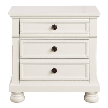 St. Simon - Nightstand With Hidden Drawer - White