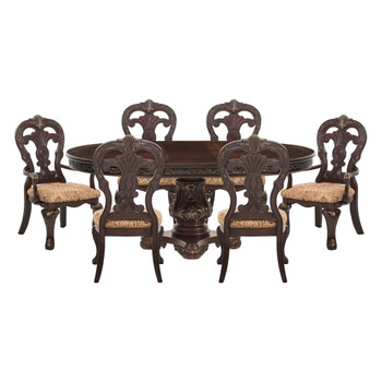 Deryn Park -7 Piece Dining Room Set (Dining Table, 2 Arm Chairs And 4 Side Chairs) - Cherry