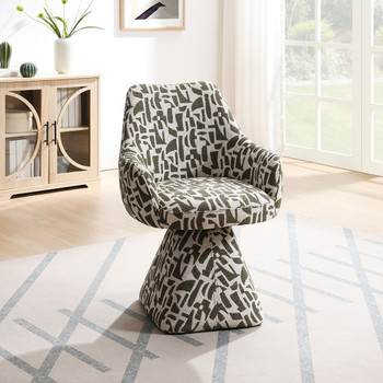 Priel - Accent Fabric Chair With Swivel - Green