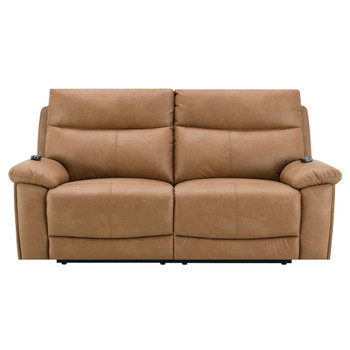 Chavis - Power Motion Loveseat With USB & Power Headrest - Brown