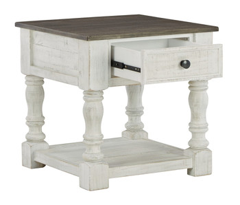 Havalance - White/gray - Square End Table