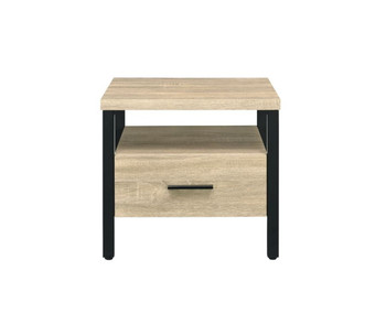 Yawan - Accent Table - Oak & Black
