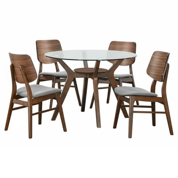 Oscar - Round Glass Dining Table Set