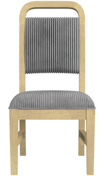 BRIAA Natural 20" Wide Dining Chair with Gray Corduroy