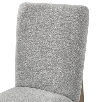 KARIM Natural Brown & Gray Boucle 7 Piece Dining Set