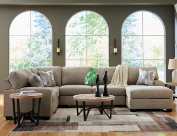 KAXIM Light Brown 142" x 93" Oversized Sectional