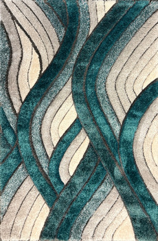 ARGYLE Teal 5' x 8' Luxury 3D Area Rug