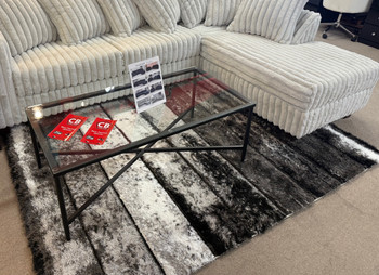 LEGION Black/Gray 8' x 10' Luxury Area Rug