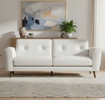 CAMBIANO White 86" Wide x 36" Height Sofa