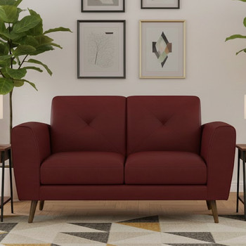 CAMBIANO Red 62" Wide x 36" Height Loveseat