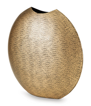 HEZNO Antique Gold 22" Height Vase Pair