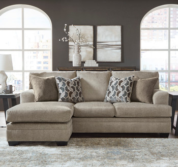 MATHEW Taupe 92" x 62" Reversible Sofa Chaise