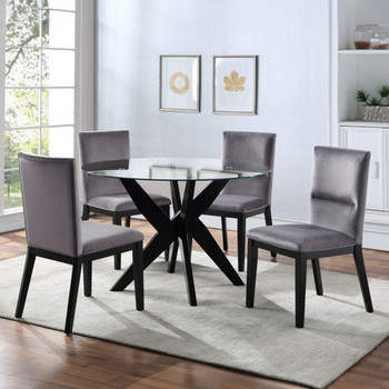 Amalie - 5 Piece Dining Set - Black