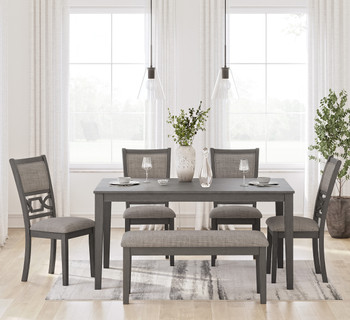 BRIZA Gray 6 Piece Dining Height Set