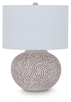 Vien - Terracotta Table Lamp - Distressed White
