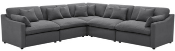 LAXMERE Dark Gray Performance Fabric 120" x 120" True Modular Sectional